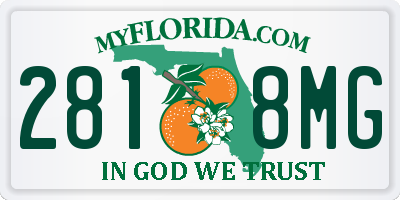 FL license plate 2818MG