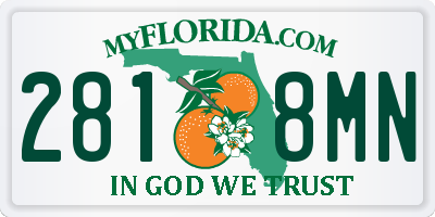 FL license plate 2818MN
