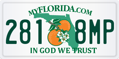 FL license plate 2818MP
