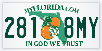 FL license plate 2818MY