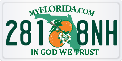 FL license plate 2818NH