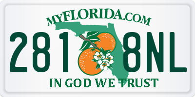 FL license plate 2818NL