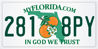 FL license plate 2818PY