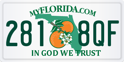 FL license plate 2818QF