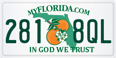 FL license plate 2818QL