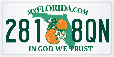 FL license plate 2818QN