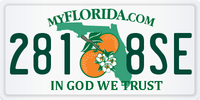 FL license plate 2818SE