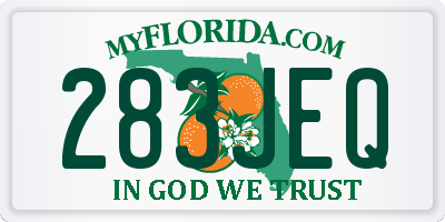 FL license plate 283JEQ