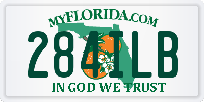 FL license plate 284ILB
