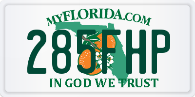 FL license plate 285FHP