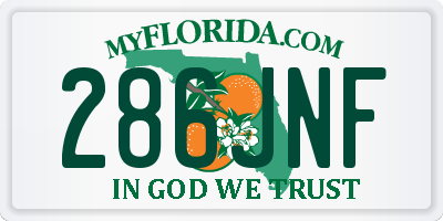 FL license plate 286JNF