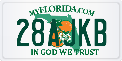 FL license plate 28AJKB