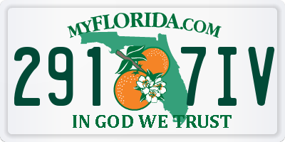 FL license plate 2917IV