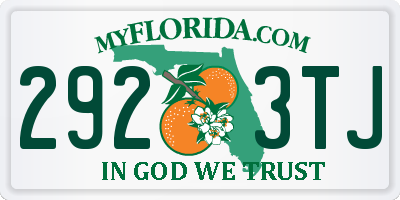 FL license plate 2923TJ