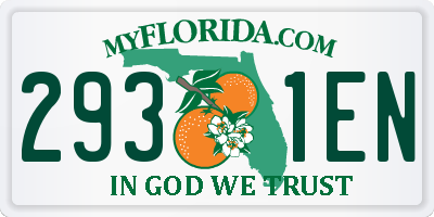 FL license plate 2931EN
