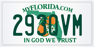 FL license plate 293QVM