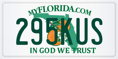 FL license plate 295KUS