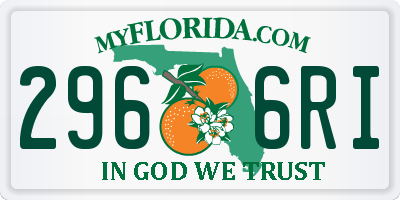 FL license plate 2966RI