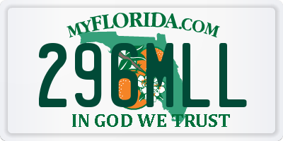 FL license plate 296MLL