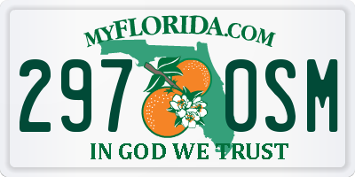 FL license plate 2970SM