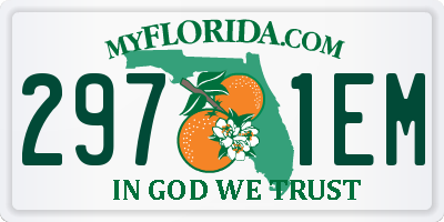 FL license plate 2971EM