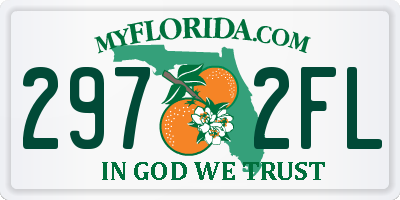 FL license plate 2972FL