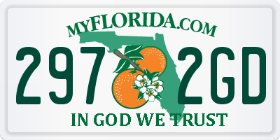 FL license plate 2972GD