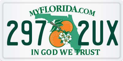 FL license plate 2972UX