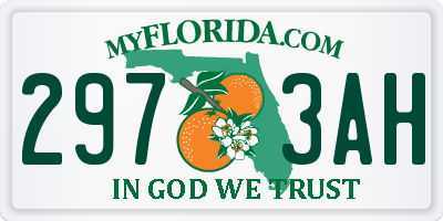 FL license plate 2973AH