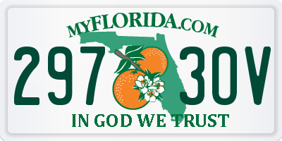 FL license plate 2973OV