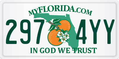 FL license plate 2974YY