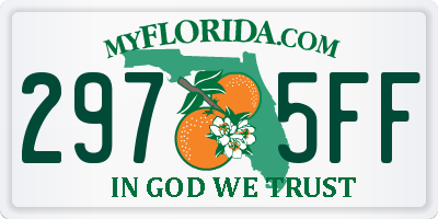 FL license plate 2975FF