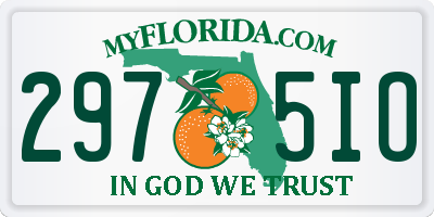 FL license plate 2975IO