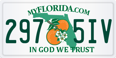 FL license plate 2975IV