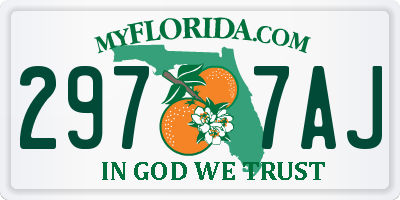 FL license plate 2977AJ