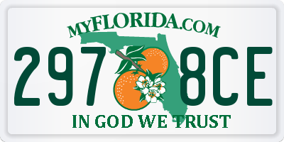 FL license plate 2978CE