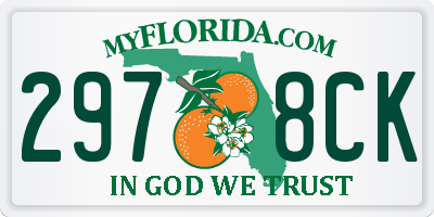 FL license plate 2978CK