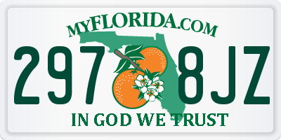 FL license plate 2978JZ