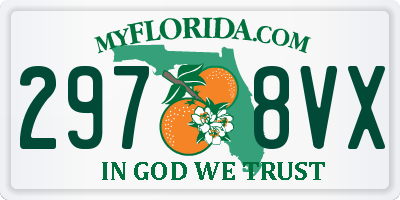 FL license plate 2978VX