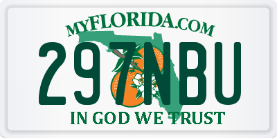 FL license plate 297NBU