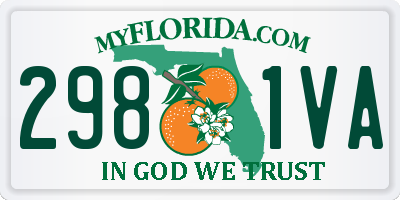 FL license plate 2981VA