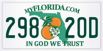 FL license plate 2982OD