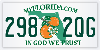 FL license plate 2982QG