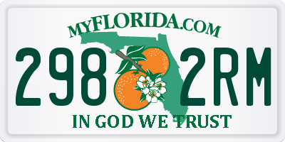 FL license plate 2982RM