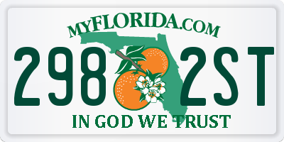 FL license plate 2982ST
