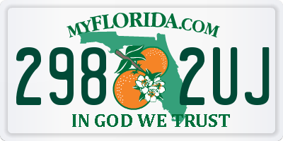 FL license plate 2982UJ