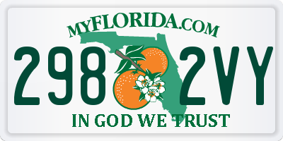 FL license plate 2982VY
