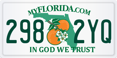 FL license plate 2982YQ