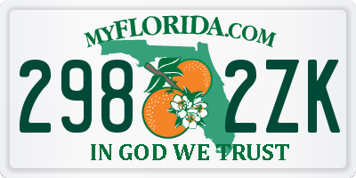 FL license plate 2982ZK