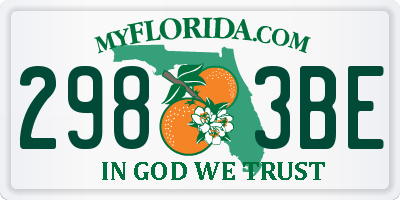 FL license plate 2983BE